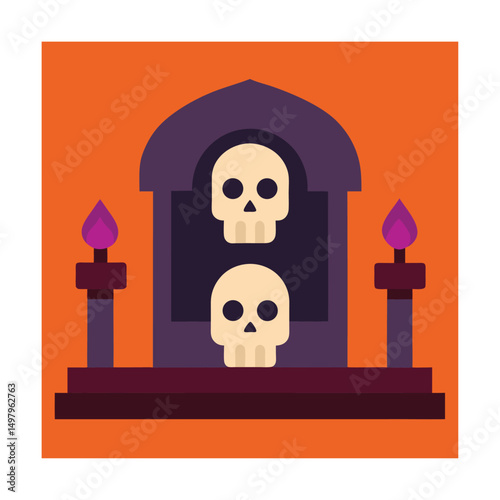 spooky altar with skulls (3).eps