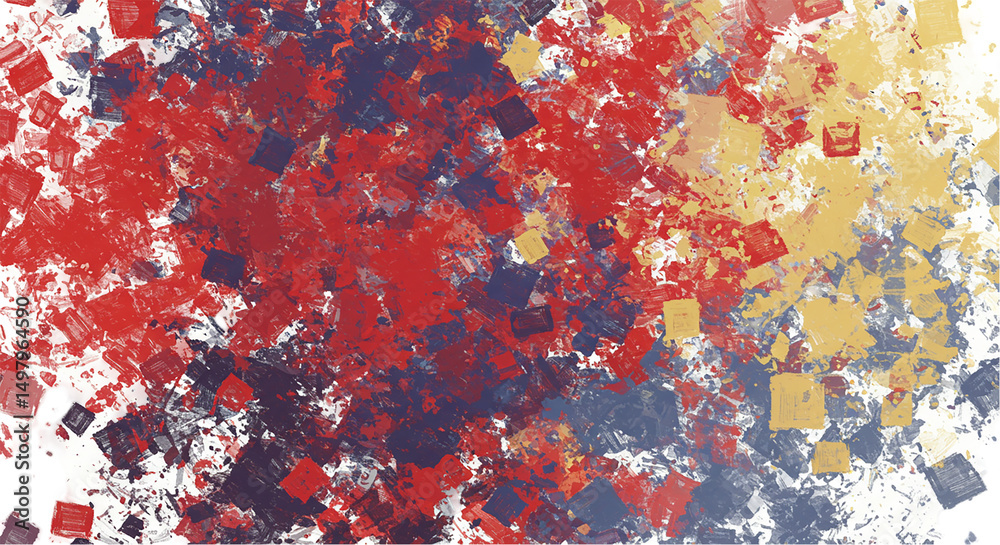 Fototapeta premium An explosive canvas of abstract energy and bold strokes evokes passion and excitement with on transparent background