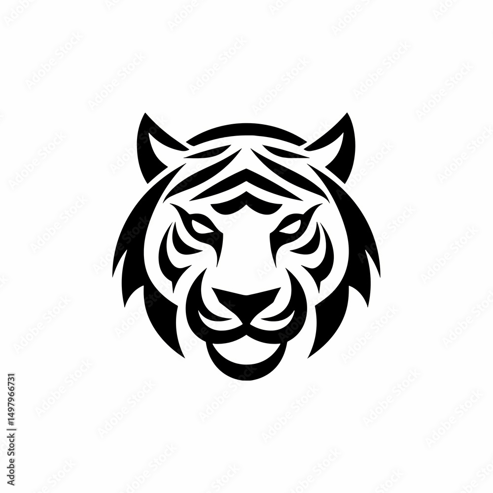 Obraz premium tiger head vector