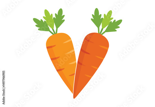 vintage carrot vector illustration with organic carrot vegetable icon.