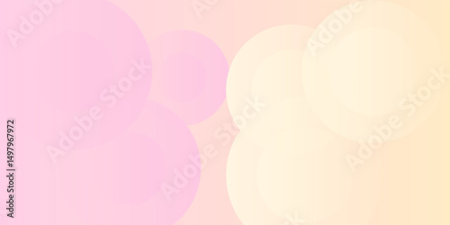 art good modren Minimalist banner background  pastel colorful  pink and yellow gradations. Circle effect style geometric  abstract background