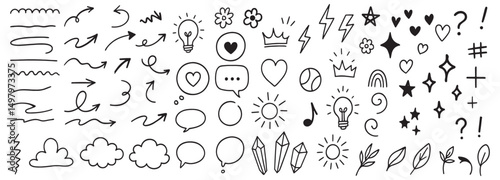 Hand-Drawn Doodle Collection
Emphasis Doodles and Graphic Elements
Assorted Black and White Doodles
Doodle Icons and Symbols
Creative Hand-Sketched Doodles