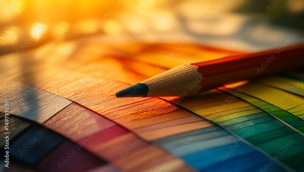 Fototapeta premium Color Palette Pencil Design.