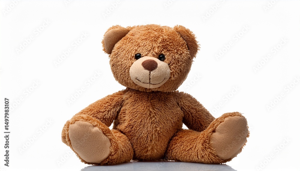 Obraz premium soft brown teddy bear isolated on white background