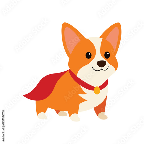 puppy wearing a superhero cape