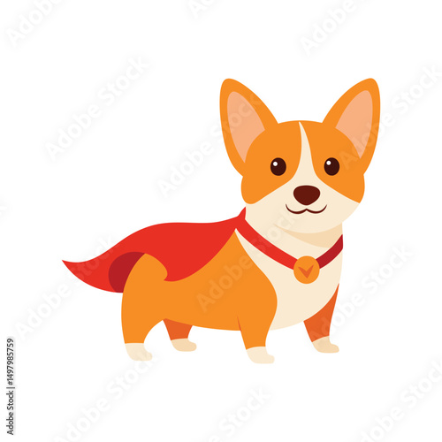 puppy wearing a superhero cape