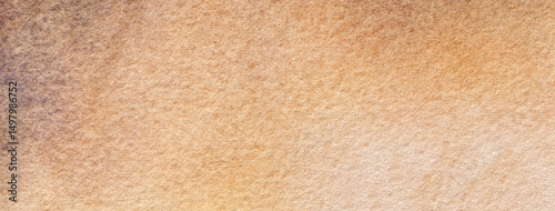 Abstract art background light brown and beige colors. Watercolor painting with stains and gradient.