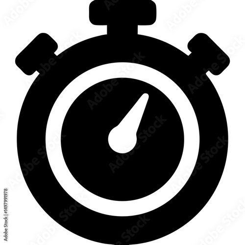 Stopwatch Icon Time Management Design