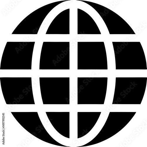 Global Icon World Map Graphic Design