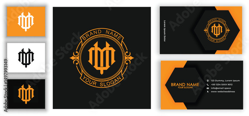 Initial Letter UM MU Logo Design Vector. Elegant Monogram Logo Design
