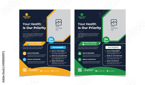 Medical flyer templates healthcare brochure design