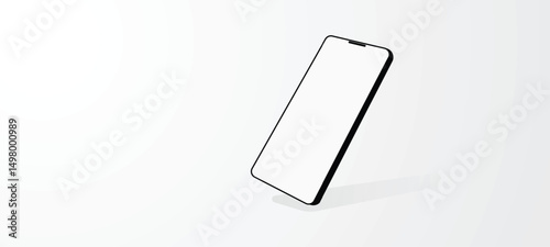 mobile mock up on white isolated vector illustration