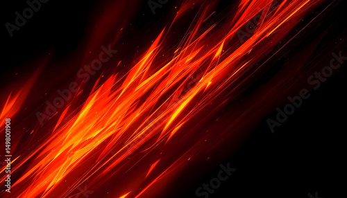 abstract fire flames background on black background