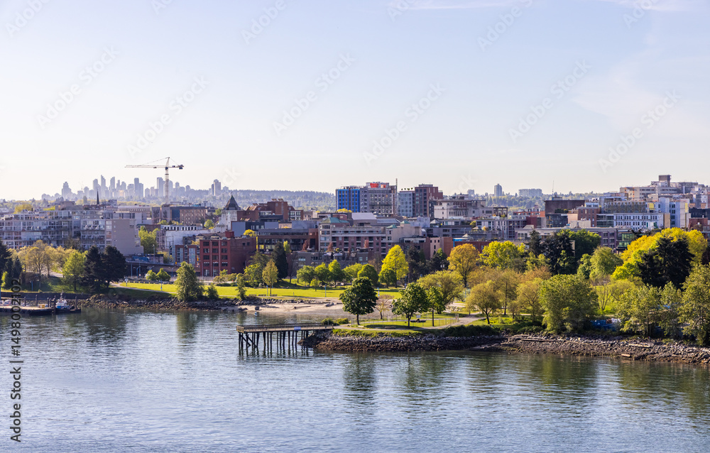 Obraz premium View of Downtown Vancouver Cityscape with Waterfront and Greenery