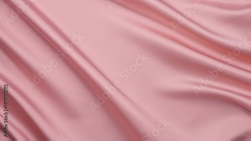 Pastel Pink Silk Blowing In Dreamy Wind 4K Animation