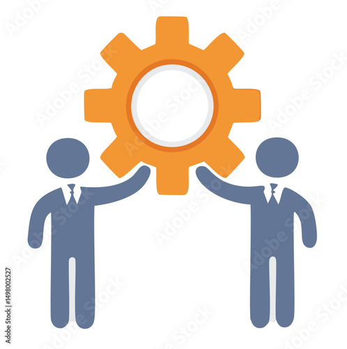 Teamwork collaboration business gear success partnership