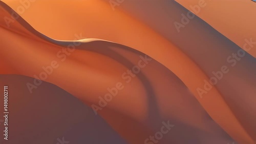 Soft Orange Fabric Flowing In Gentle Motion 4K Animation