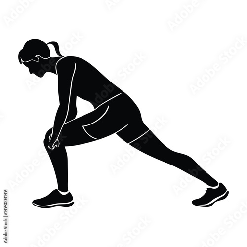Stretching Poses Silhouette vector art