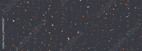 Marble granite background. Dark grey red and yellow terrazzo texture of stone, granite. Empty tile surface sandstone pattern abstract background. Vector illustration