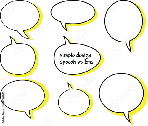 "Minimal Handwritten Talk Bubble Pack: White Speech Balloons in a Casual Doodle Style for Comics, Posts, and Design Overlays"
