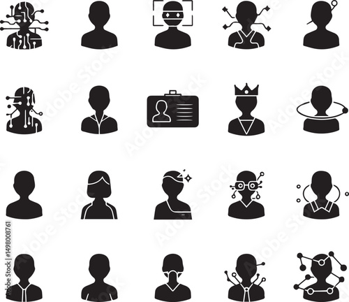 Seamless Tech Avatar Collection Art & Illustration. 