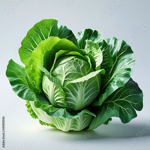 Fresh Head of Cabbage, Vibrant Green Goodness