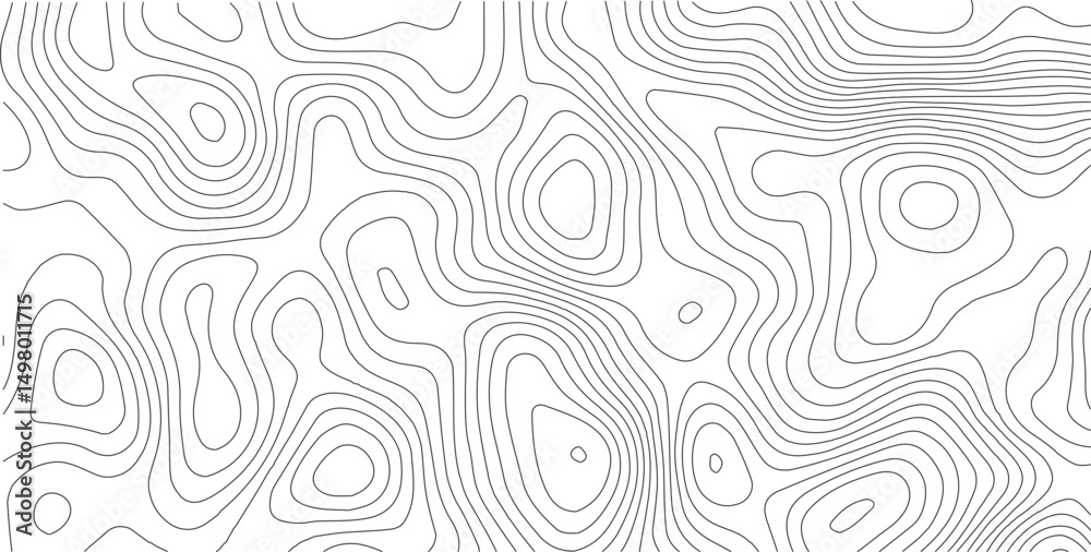 Fototapeta premium Topographic Background. Abstract wavy and curved lines background. Abstract pattern with Lines. Background of the Topographic Map. Abstract geometric topographic contour map background Free Vector 