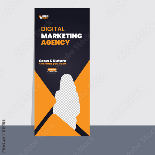 Modern digital marketing agency roll up banner design