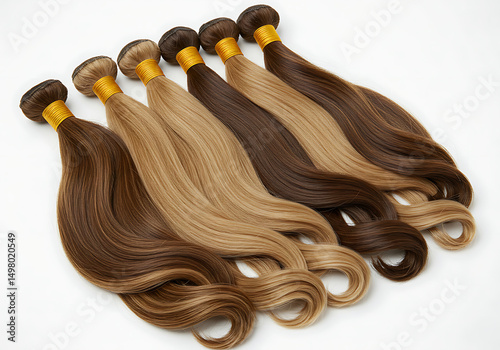 Human Hair Extensions: Brown & Blonde Ombre Tape-Ins