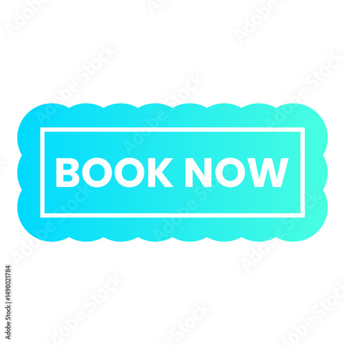 Book Now Graphic in Blue Gradient
