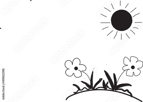 Flower and sun