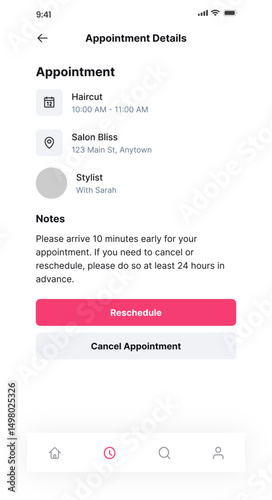 Hairdresser & Beauty Appointment, Salon Booking, Hair Stylist Scheduler & Reservation App Template Ui Kit