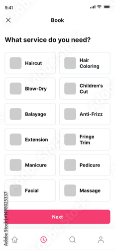 Hairdresser & Beauty Appointment, Salon Booking, Hair Stylist Scheduler & Reservation App Template Ui Kit
