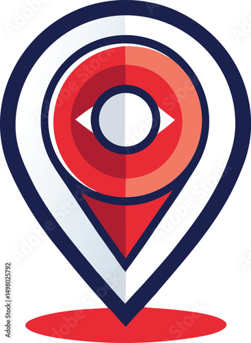 Red Eye Location Marker Icon Free Download Red Eye Location Marker Icon - GFXLoad