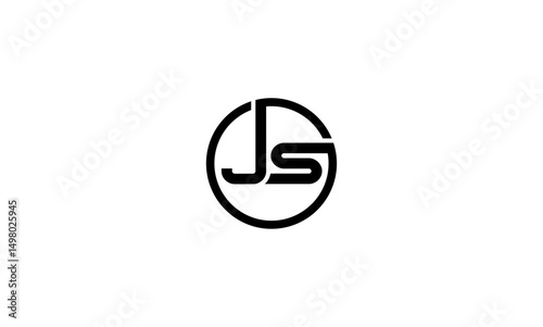 JS initial letters, monogram logo