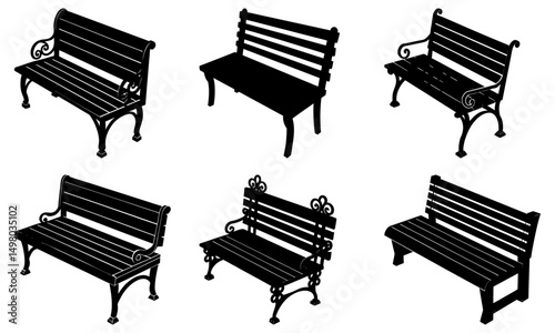Corner Bench silhouette vector