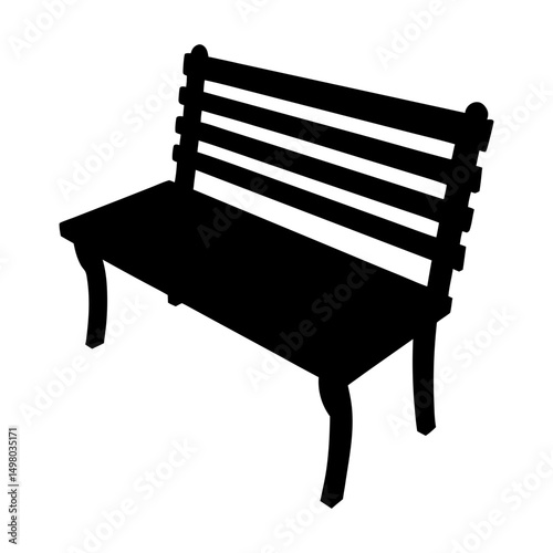 Corner Bench silhouette vector