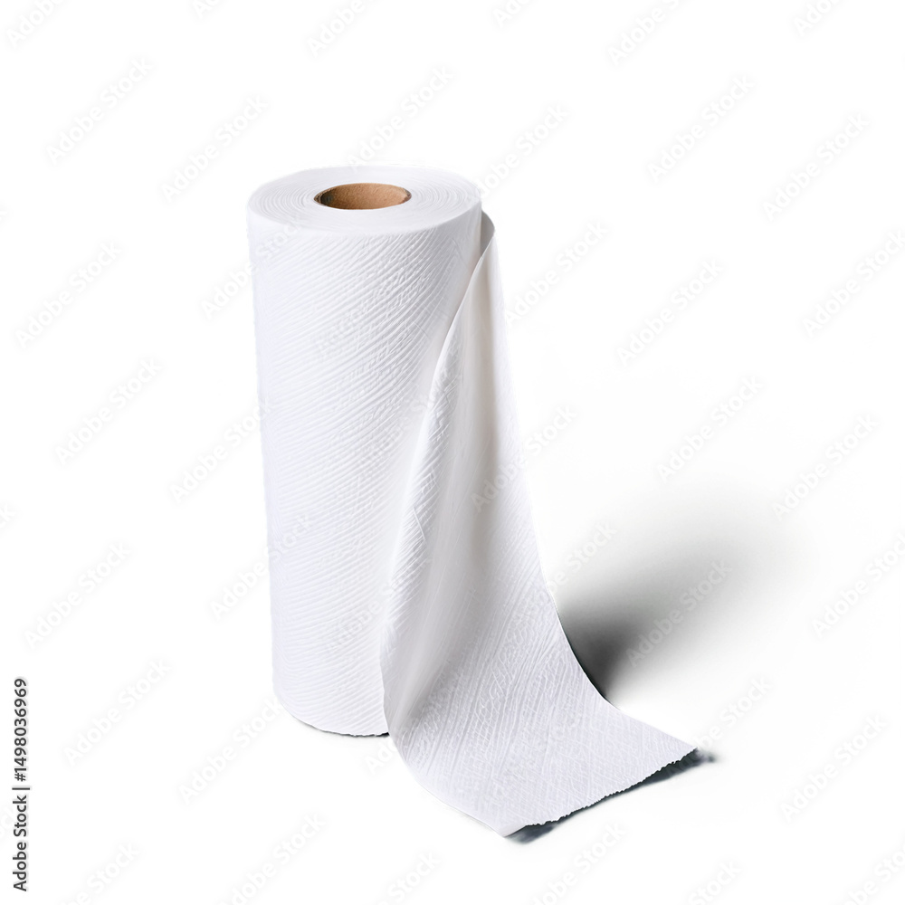 kitchen paper towel isolated on transparent background
