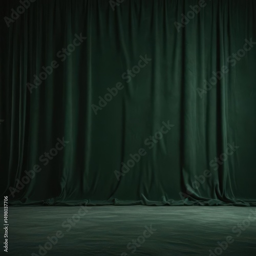 Luxurious dark green velvet backdrop, rich texture ideal for product photography ,  photography,  material