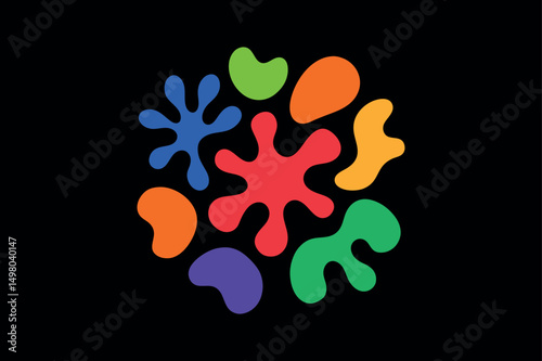 amoebas or liquid blobs isolated
