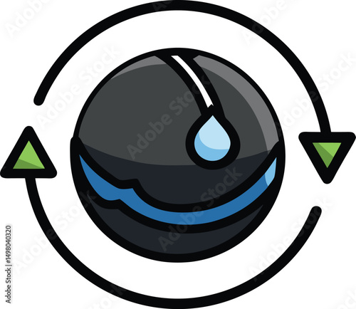 Water drop eco concept vector illustration