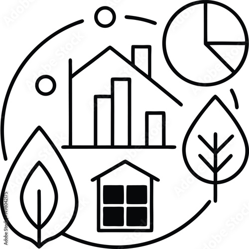 energy efficiency and sustainable living icons   g.eps