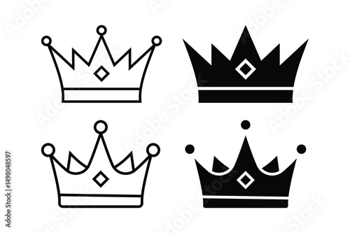 crown icon set