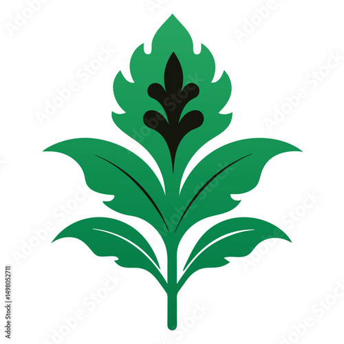 acanthus flower vector on white background 