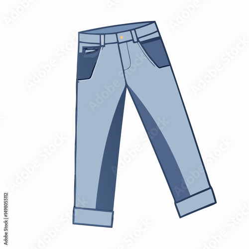 Light Blue Denim Jeans with Knee Patches - Riding Pants