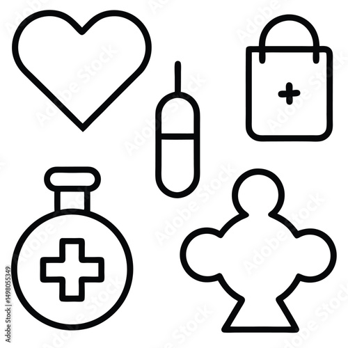medical icon set