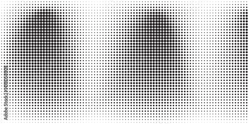 Basic halftone dots effect in black and white color. Halftone effect. Dot halftone. Black white halftone.Background with monochrome dotted texture