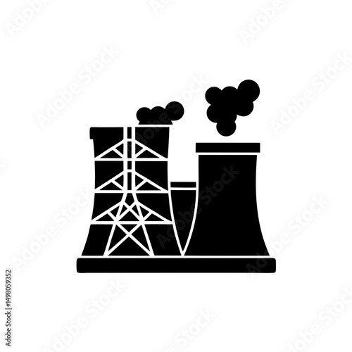 creative details  thermal power station icon vector illustration 