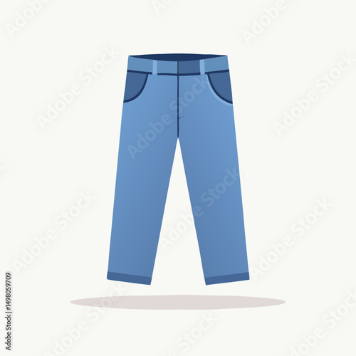 Light Blue Jeans, Denim Pants, Casual Trousers, Flat Icon