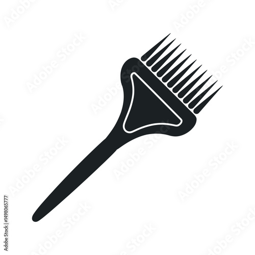 Professional Hair Coloring Brush Icon Black and White Illustration